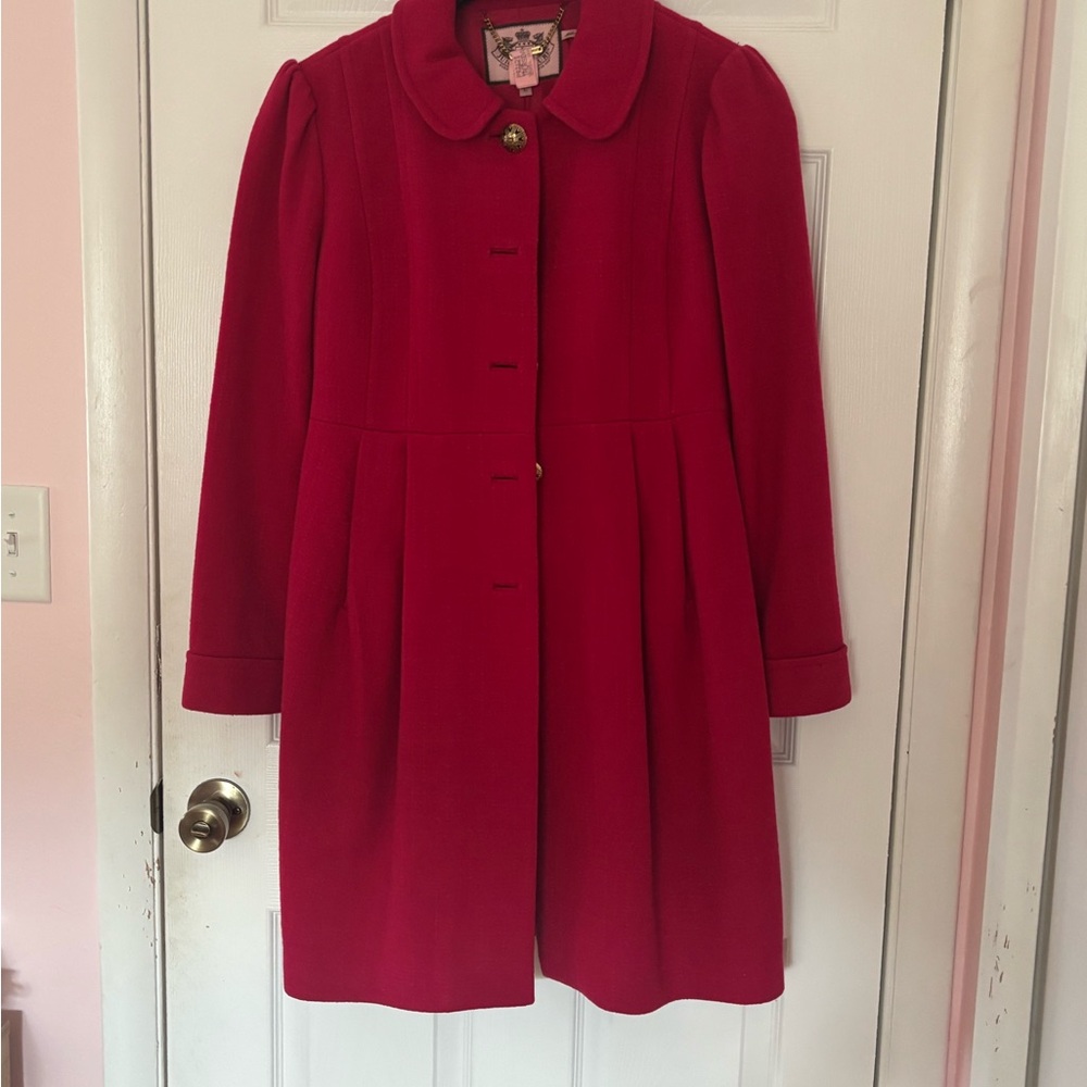 Juicy Couture Vibrant Pink wool Coat Large